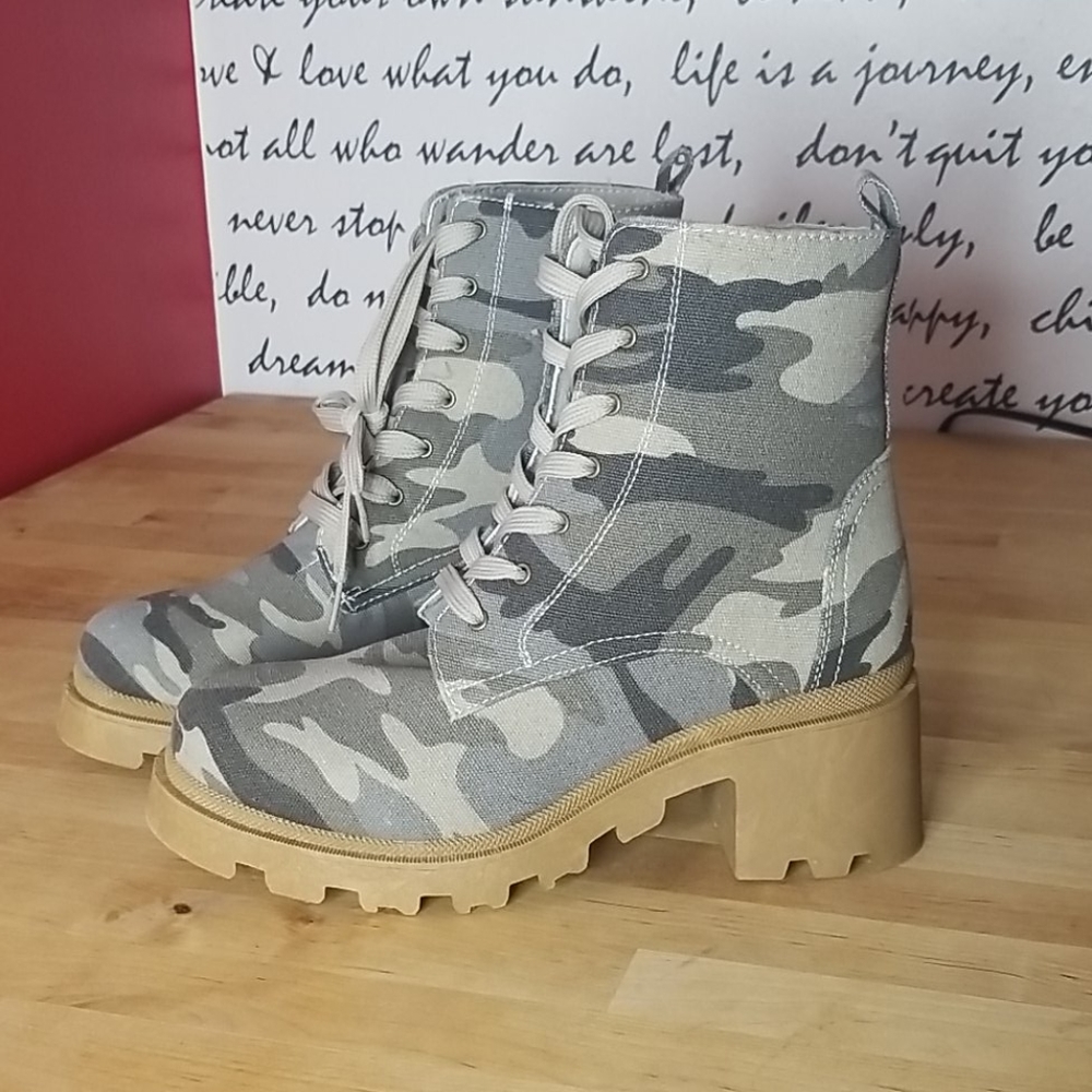 Sugar "fabiana" camouflage combat moto boot 9